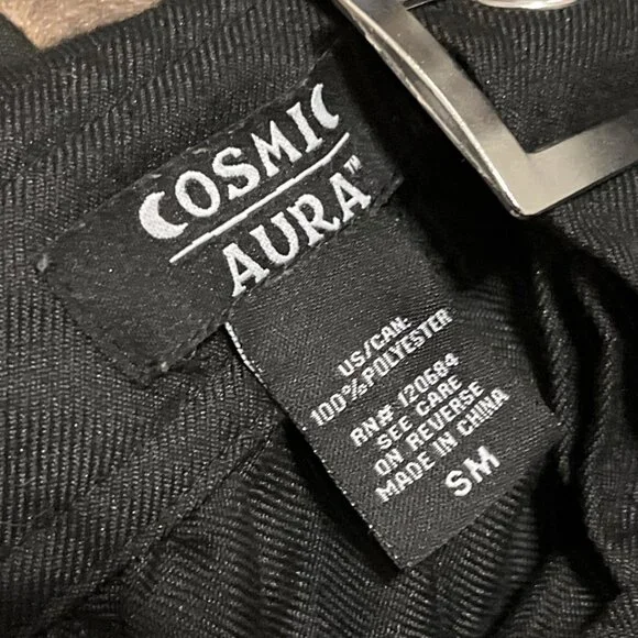 Cosmic Aura Black Tiered Suspender Skirt SZ Small Midi Hot Topic Gothic - Picture 7 of 10